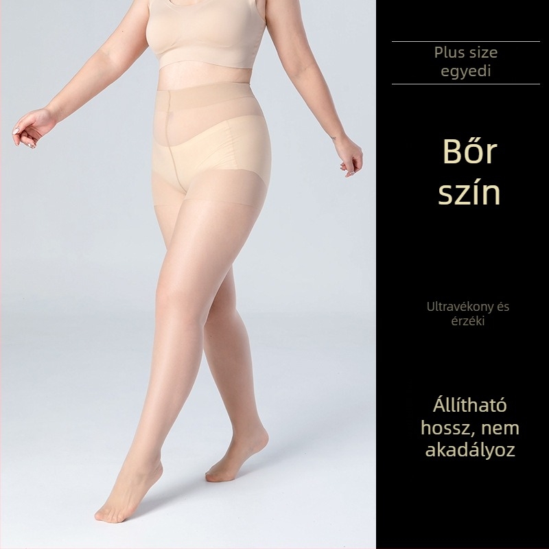 Pluszméretű nőknek, ultra vékony harisnya, szakadás elleni védelem, ananász mintás
