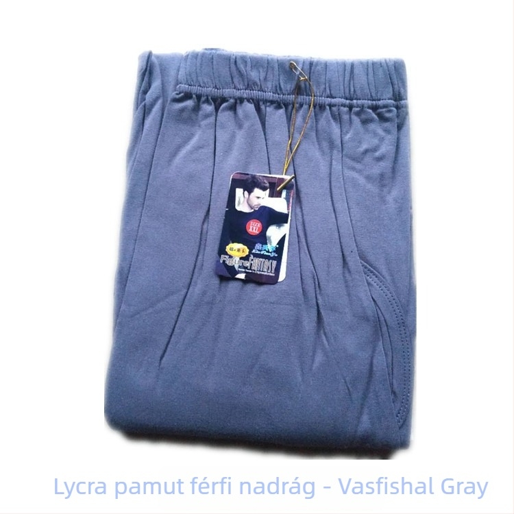 Férfi Lycra pamut Thermál nadrág, 95% pamut, 5% elasztán, boka hosszú, középmagas derék, laza szabás, melegen tart