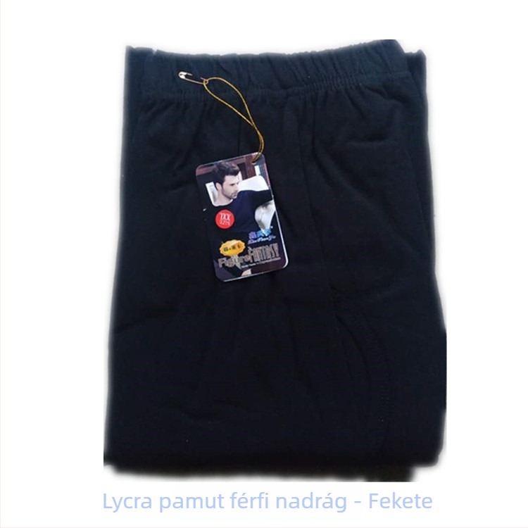 Férfi Lycra pamut Thermál nadrág, 95% pamut, 5% elasztán, boka hosszú, középmagas derék, laza szabás, melegen tart