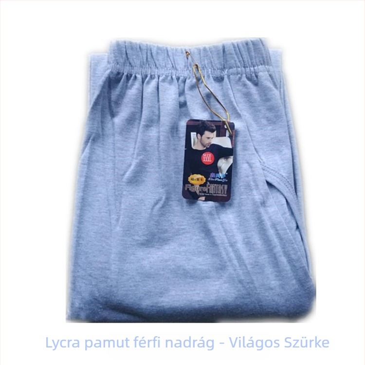 Férfi Lycra pamut Thermál nadrág, 95% pamut, 5% elasztán, boka hosszú, középmagas derék, laza szabás, melegen tart
