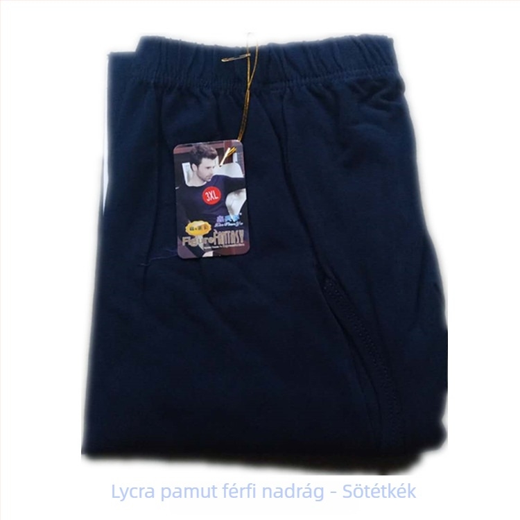 Férfi Lycra pamut Thermál nadrág, 95% pamut, 5% elasztán, boka hosszú, középmagas derék, laza szabás, melegen tart