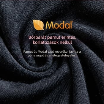 Férfi termo alsó-felső készlet — modal anyag, pamut bélés, vékony anyag, mérsékelt meleg, szűk szabás