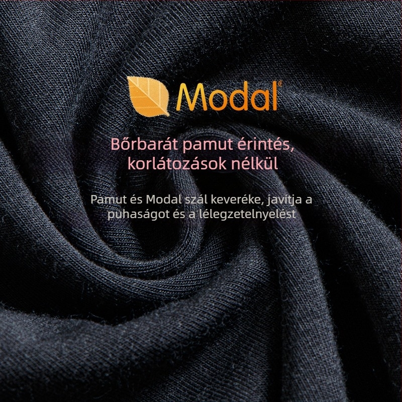 Férfi termo alsó-felső készlet — modal anyag, pamut bélés, vékony anyag, mérsékelt meleg, szűk szabás