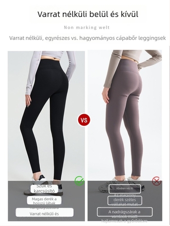 Női varrás nélküli shark-stílusú leggings, 2025 ősz–tél, fleece bélés, vast, jóga nadrág