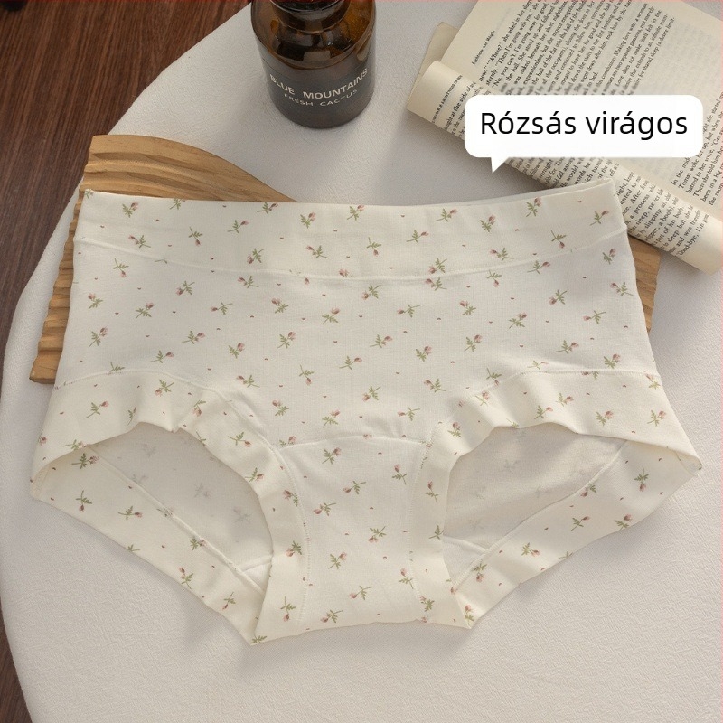 Női pamut alsónemű középmagas derekú, lélegző, antibakteriális 10A, pamut bélés