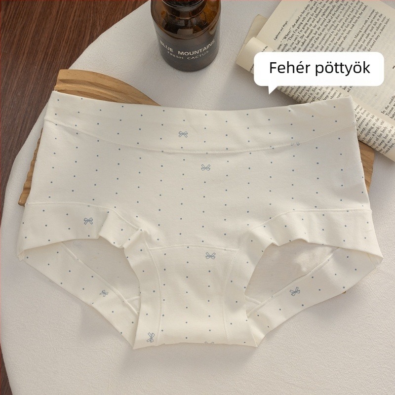 Női pamut alsónemű középmagas derekú, lélegző, antibakteriális 10A, pamut bélés