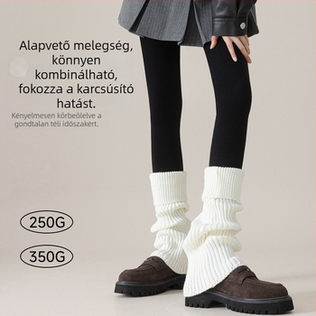 Szürke lábon végződő leggings ősz-télre, finomított pamutból, fleece belsővel, vastag, kompressziós harisnyák, amelyek karcsúsítják a lábakat