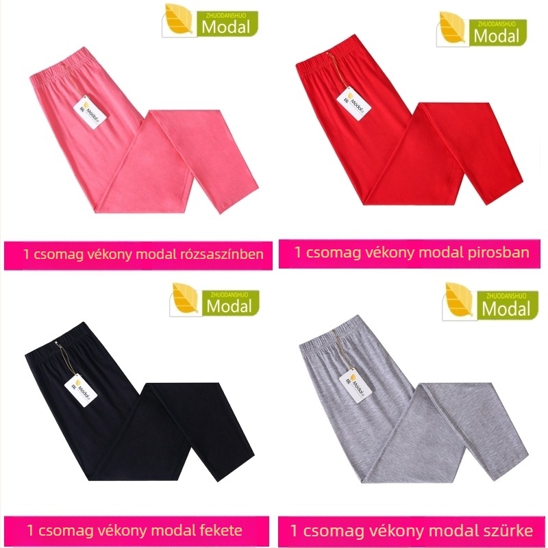 Női Modal termál leggings, ultra vékony belső réteg, magas derék, plusz méret, melegen tartó