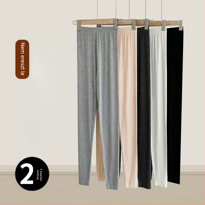 Női vékony modal leggings, 9/10 hosszú, meleg alapréteg tavasszal és ősszel