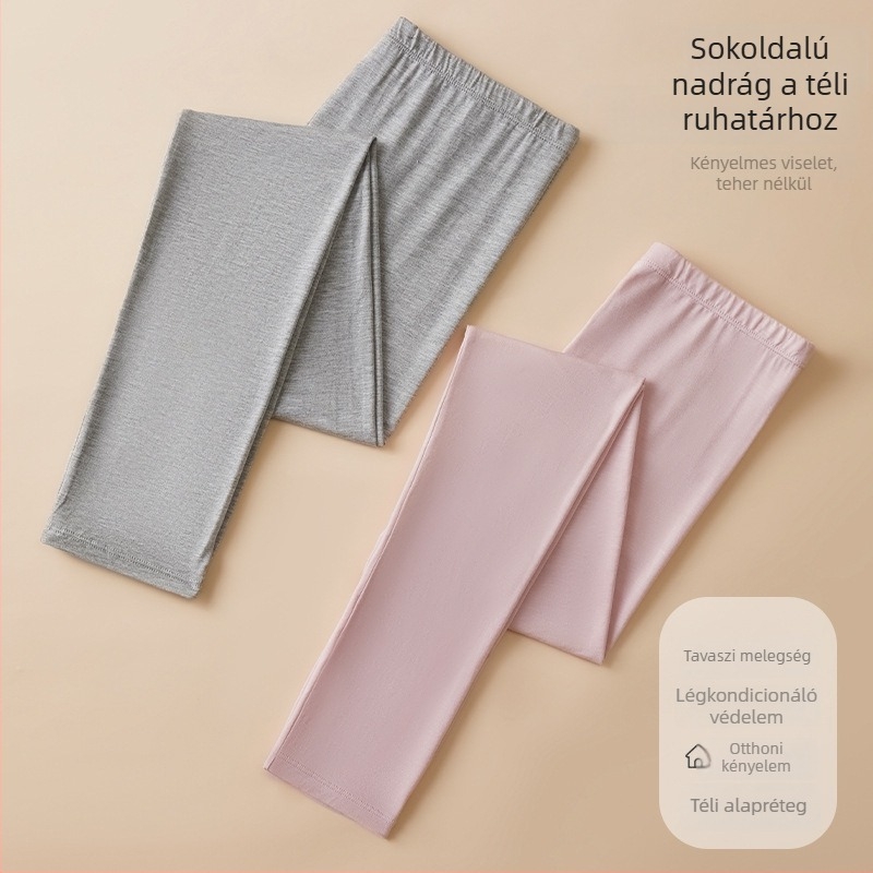Női vékony modal leggings, 9/10 hosszú, meleg alapréteg tavasszal és ősszel
