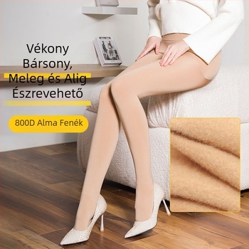Afandi női fleece-bevonatos leggings, 800D, meleg ősz-télre, érzés a szabad lábhoz, karcsú csípő-siluett