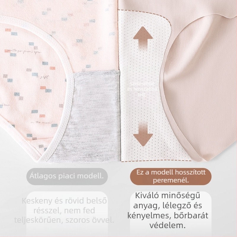Ashmi 10A antibakteriális ice silk női fehérnemű, magas derekú, hasformázó, fenékemelő, kényelmes, plusz méret