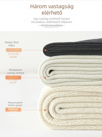 Női melegítő nadrág, magas derékú haskontrollal, pamut-spandex keverék, geometriai mintázat, 3/4-es hossz, közepes vastagság, melegen tart