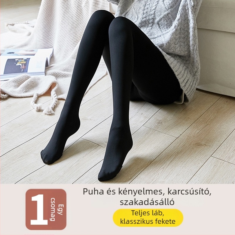 Női melegítő leggings plüss béléssel, nude színben, vastag és meleg őszi–téli időszakra, szorosan illeszkedő