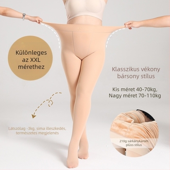 Nylon leggings plüss béléssel, sárkány karma mintázatú, plusz méret, őszi-téli