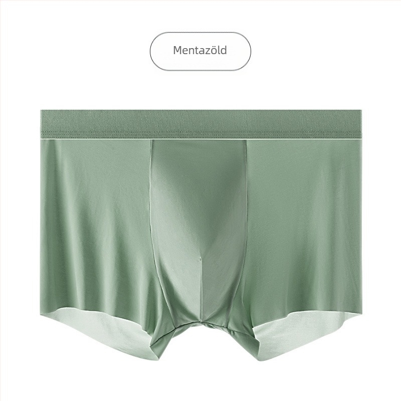 Nyári férfi Ice Silk varrat nélküli boxeralsó antibakteriális Mulberry selyem bélésével 7A