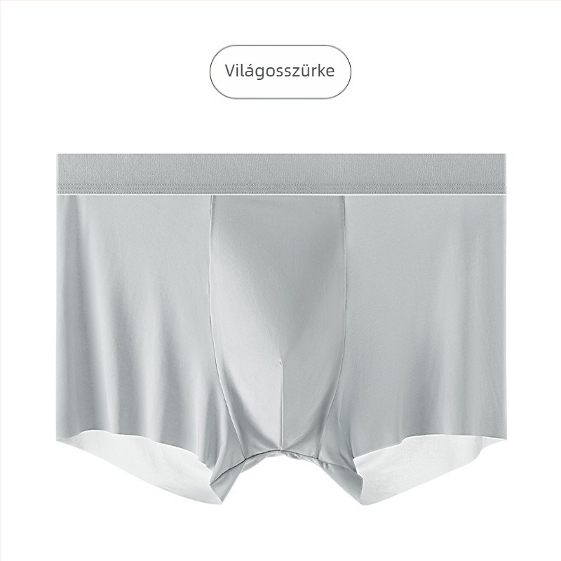 Nyári férfi Ice Silk varrat nélküli boxeralsó antibakteriális Mulberry selyem bélésével 7A