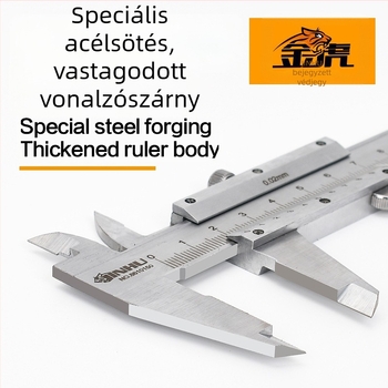 Golden Tiger Vernier tolókalapács, mechanikus kijelző, megmunkáláshoz, 50 darabos csomag