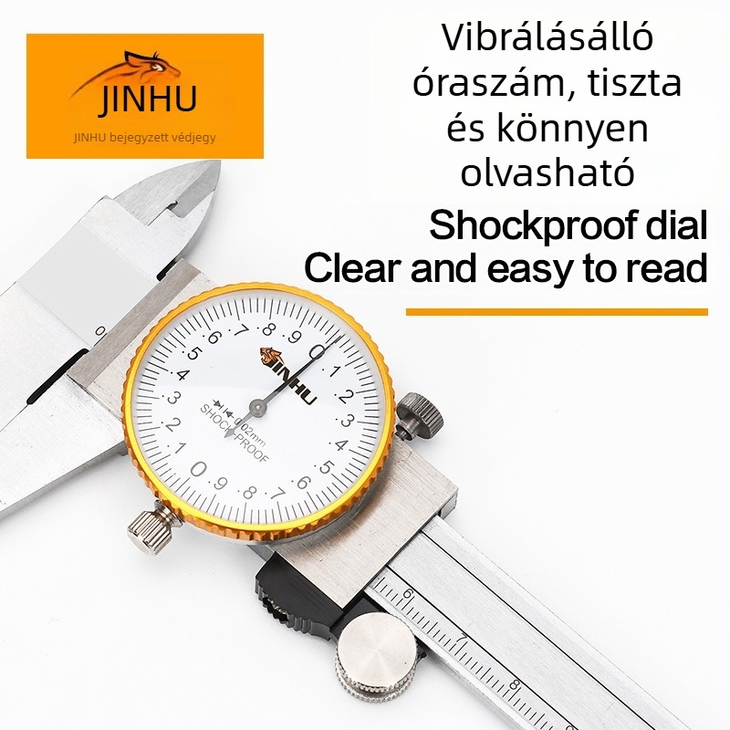 Golden Tiger Vernier tolókalapács, mechanikus kijelző, megmunkáláshoz, 50 darabos csomag