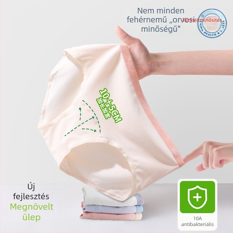 Lányoknak készült modal anyagú színblokkolt antibakteriális alsónemű, 10A osztály, középmagas derék