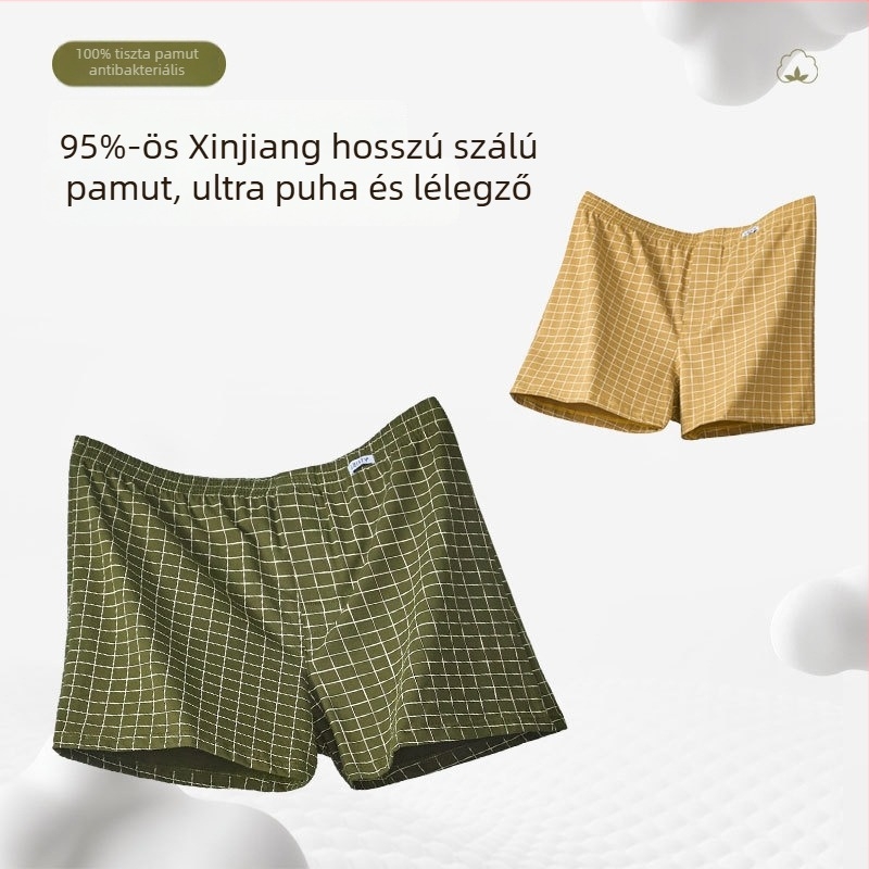 XRX Férfi pamut alsónemű szett – 3 darab, varrás nélküli, lélegző, gyorsan száradó, antibakteriális, középmagas derekú