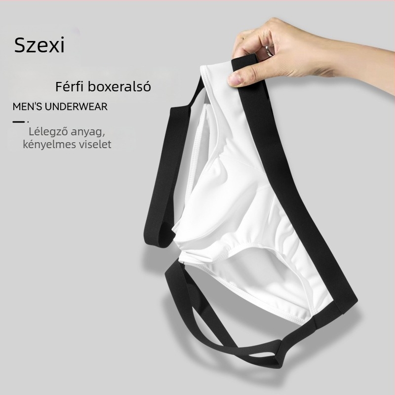 Férfi alacsony derekú boxeralsónemű, légáteresztő nylon, egyszínű