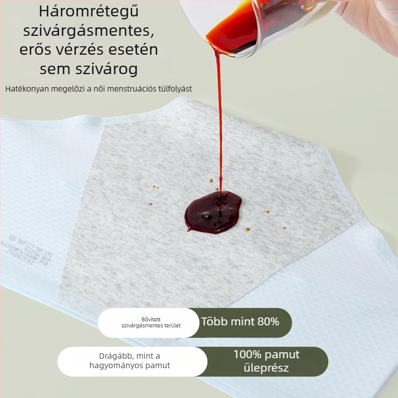 Ice Silk női menstruációs fehérnemű, szivárgásmentes pamut betéttel, nyári vékony modell