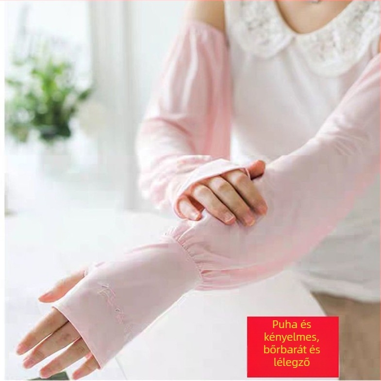 Női Ice Silk UV-védő karvédő — laza szabás, személyes trend stílus; anyag Ice Silk 71–80%, Nylon; Poliészter 11–20%