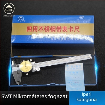 Ipari minőségű Vernier tolómérő rozsdamentes acélból, több tartományú mérés 0–150–200–300 mm