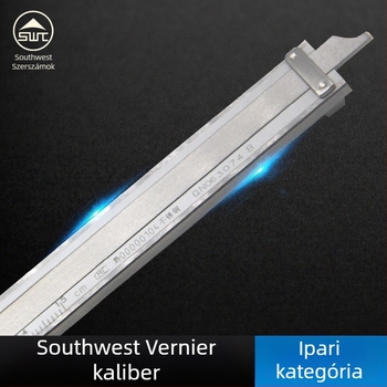 Ipari minőségű Vernier tolómérő rozsdamentes acélból, több tartományú mérés 0–150–200–300 mm