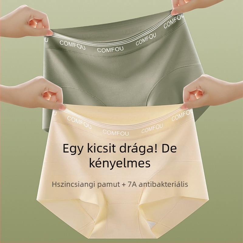 Női pamut alsónemű, plusz méret, laza szabás, középmagas derék, pamut bélés az intim területen, 7A pamut, A-osztály