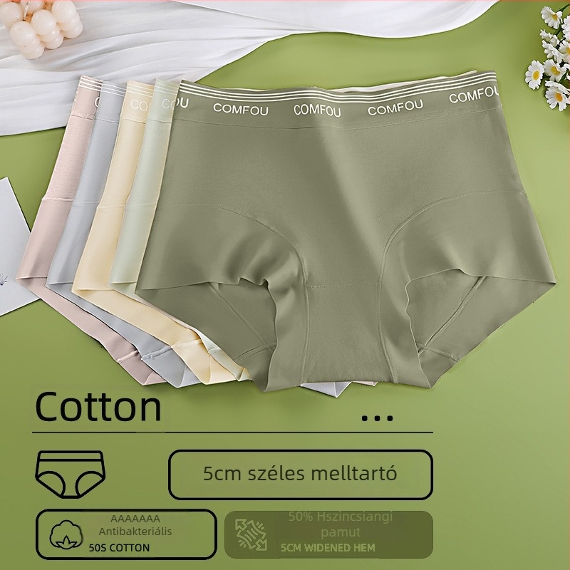 Női pamut alsónemű, plusz méret, laza szabás, középmagas derék, pamut bélés az intim területen, 7A pamut, A-osztály
