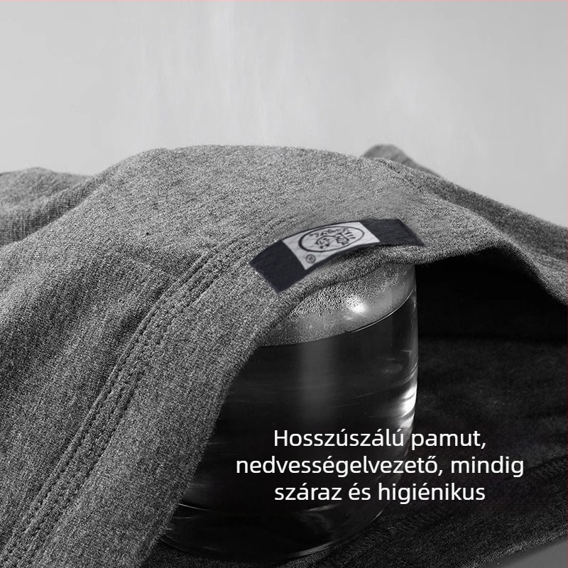 Langsha férfi boxeralsó 95–100% pamutból, lélegző és antibakteriális, középmagas derekú, kötött