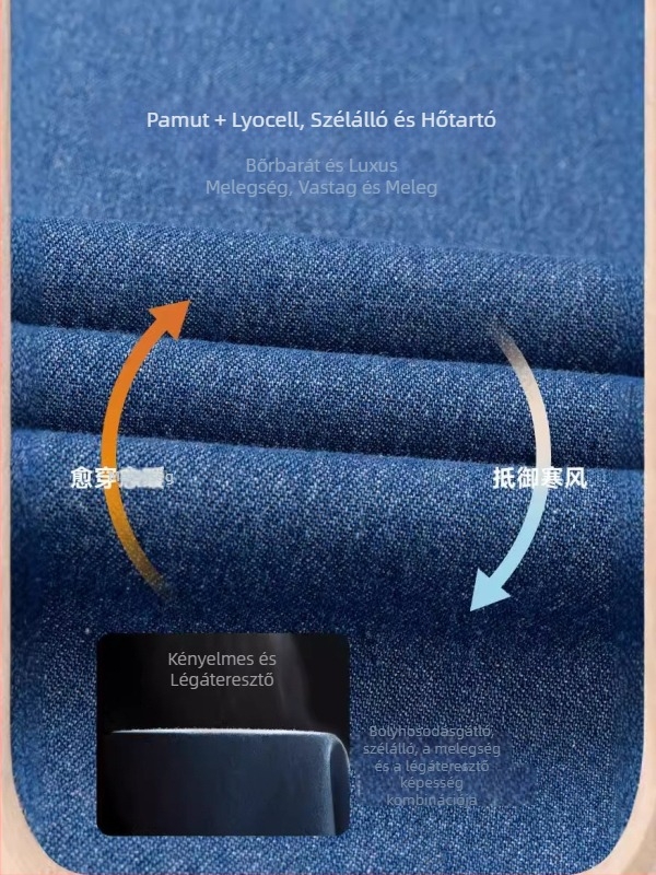 Őszi–téli bélelt denim ing, pamutból, hétköznapi viselet, vastag, hosszú ujjú, meleg