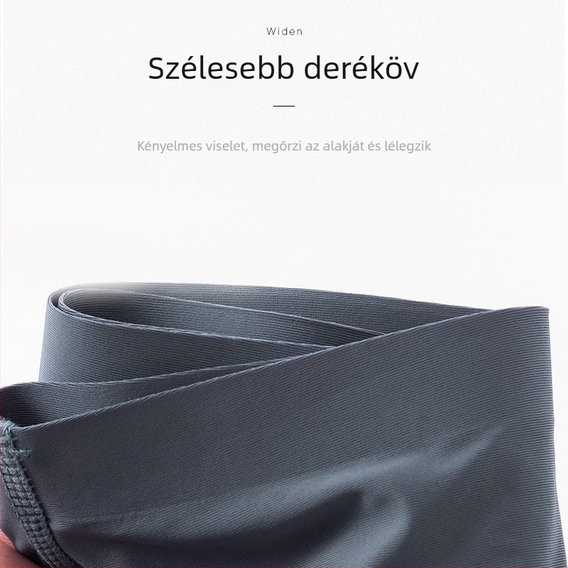 Férfi Ice Silk boxer nadrág – gyorsan száradó, lélegző; középső derekú, kötött anyag, nejlon-pamut keverék 80–90% nejlon