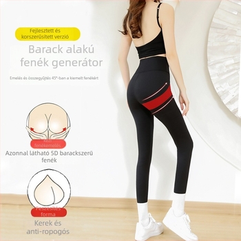 Shark-stílusú harisnyanadrág, hosszú, külső viselésre, fleece-bélés, testformáló hatás, pamut-keverék anyag, 50–70% poliészter, közepes vastagság