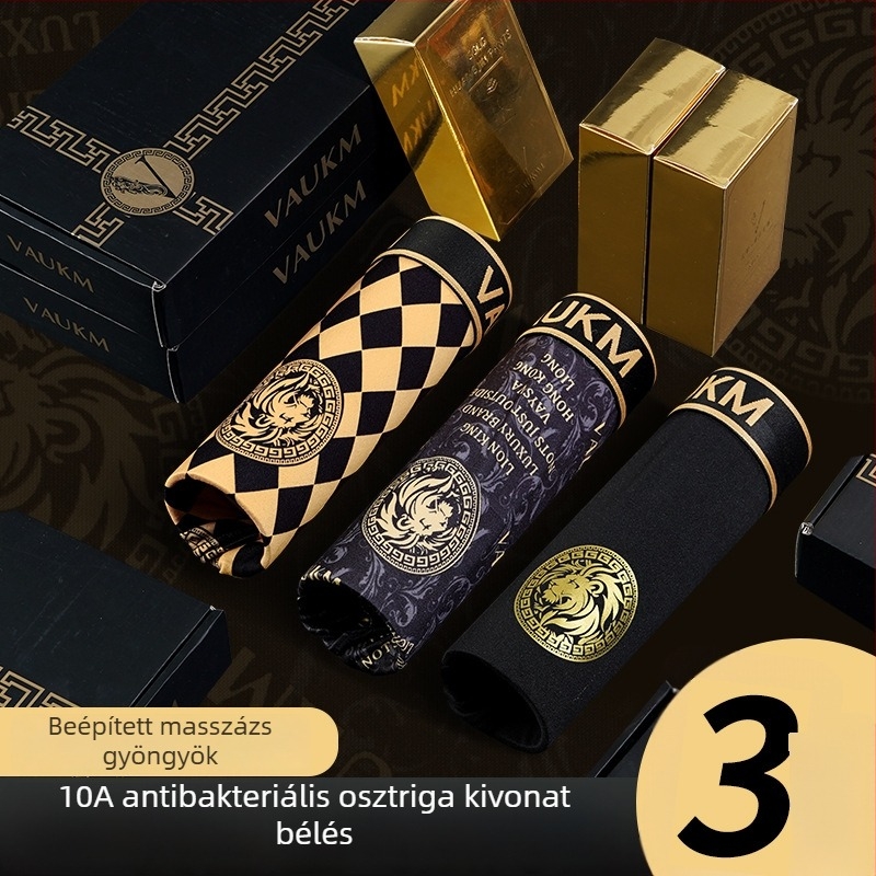 Luxus ajándékdoboz: férfi boxeralsó nagy méret, antibakteriális, masszázs granulákkal és osztriga kivonattal