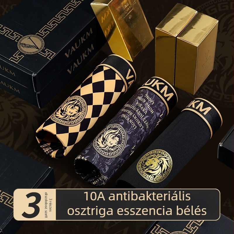 Luxus ajándékdoboz: férfi boxeralsó nagy méret, antibakteriális, masszázs granulákkal és osztriga kivonattal