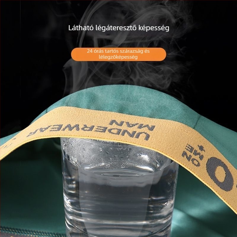 10 darab férfi lélegző boxeralsónadrág középmagas derekú, gyorsan száradó tinédzsereknek