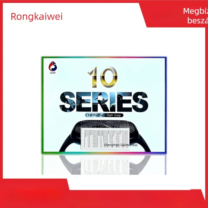 Okosóra Series10, többszámlapos dizájn, 7+1 sport mód, pulzusmérés, lépésszámláló, Bluetooth hívás, TFT kijelző, szilikon szíj, akkumulátor-élettartam 7–14 nap