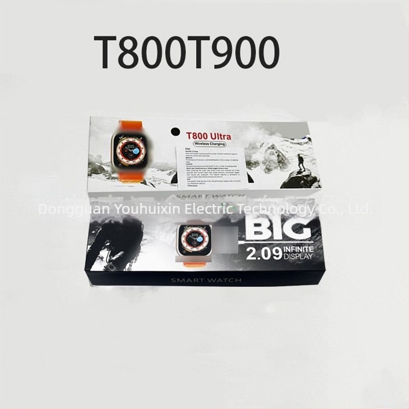 Okosóra T800 Ultra / T900 Ultra / T10 Ultra szilikon szíjjal, pulzusmérés, vérnyomásmérés, alvásfigyelés és Bluetooth-hívások
