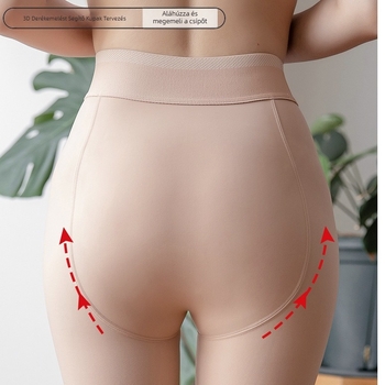 Plusz méretű fényes leggings fleece-béléssel, meleg téli viselet