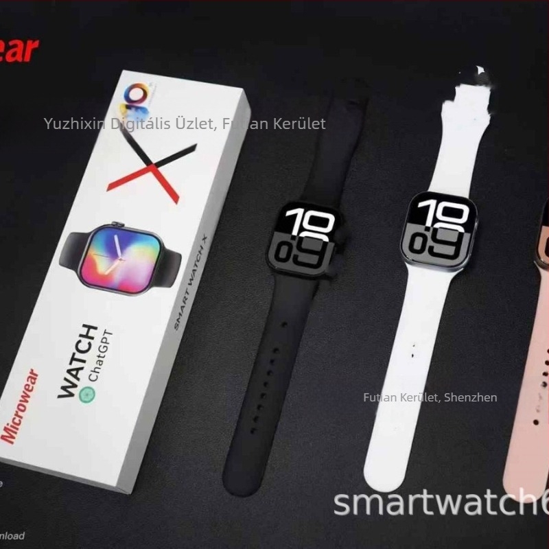 Microwear S10 Határokon átívelő okosóra — W10, W10P, W10Pmini, S10, S10P — lépésszámláló, pulzusmérés, Bluetooth, vezeték nélküli töltés, iOS kompatibilis