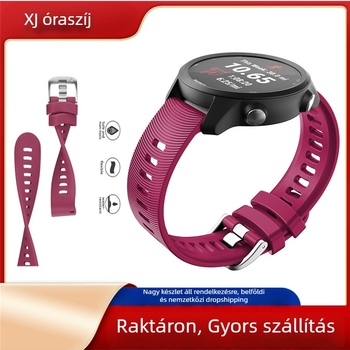 Szilikon csuklópánt Garmin Forerunner 245M és Garmin 645-höz, 20 mm, 20 vízszintes csíkkal