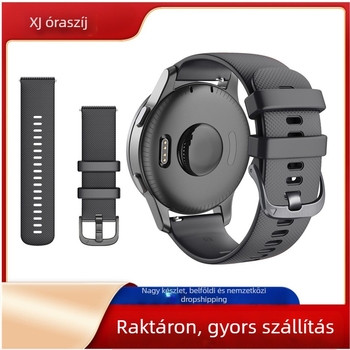 Szilikon óraszíj Garmin Vivoactive 4-hez és Huawei órákhoz, 18/20/22 mm szélességek