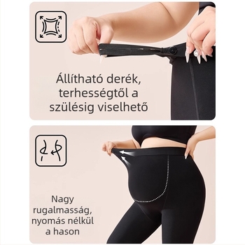 400 g őszi-téli fleece-béléssel készült nylon kismama harisnya – meleg és formázó hatás