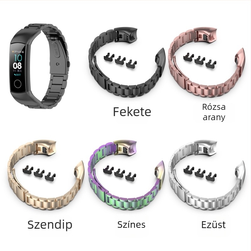 Honor Band 4/5 szíj - szilikon vagy milánói acél szíj, CRS-B19/B19S, tűs csattal