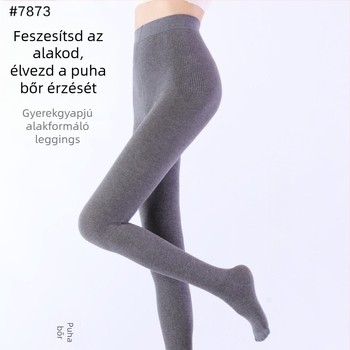 Női leggings – Hasformáló és csípőemelő, pamut fleece béléses, vastag, egyszínű
