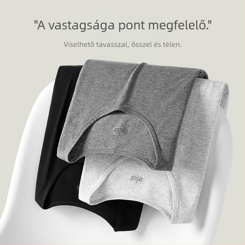 Férfi őszi–téli tiszta pamut termálruha készlet, 95% pamut LYCRA, vékony alapréteg