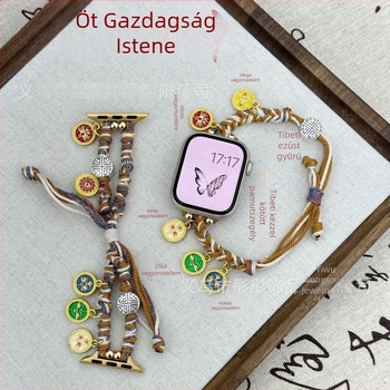Tongtong kötél húzószíj Apple Watchhoz (iwatch56789SE) — anyag: kötél, teleszkópos csattal, testreszabott interfész méretek, tömeg 30 g, kompatibilis az Apple Watch-szal